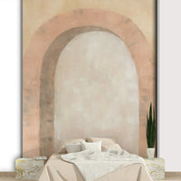 Warm arch shape blush wall design


