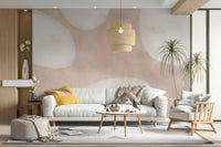 Organic white forms wall design

