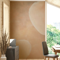 Soft sand tones abstract wall design


