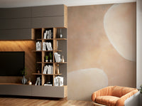 Abstract cream and sand wall design

