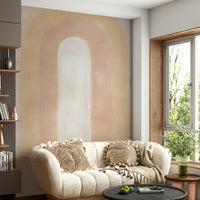 Golden curved mural for walls

