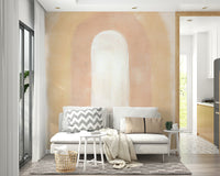 Golden arch abstract wall design

