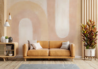 Peach arch wave wall art design

