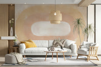 Beige and blush morning wallpaper

