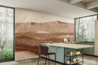 Neutral toned mountain artwork

