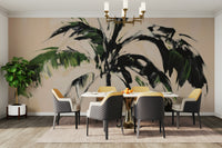 Palm tree art with soft textures

