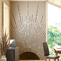 Contemporary burst lines artwork

