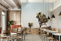 Scenic dry land tree wall mural

