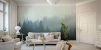 Enchanted misty forest wall mural

