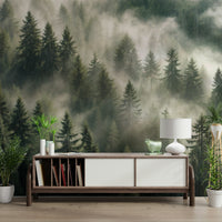 Pine woods wallpaper wall décor

