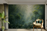 Wild forest jungle wallpaper print

