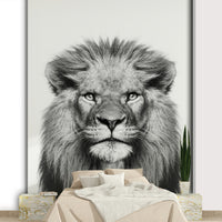 B&W lion art for wall design

