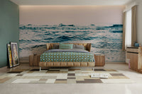 Ocean ripple design in blush hue

