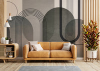Curved forms in earthy shades

