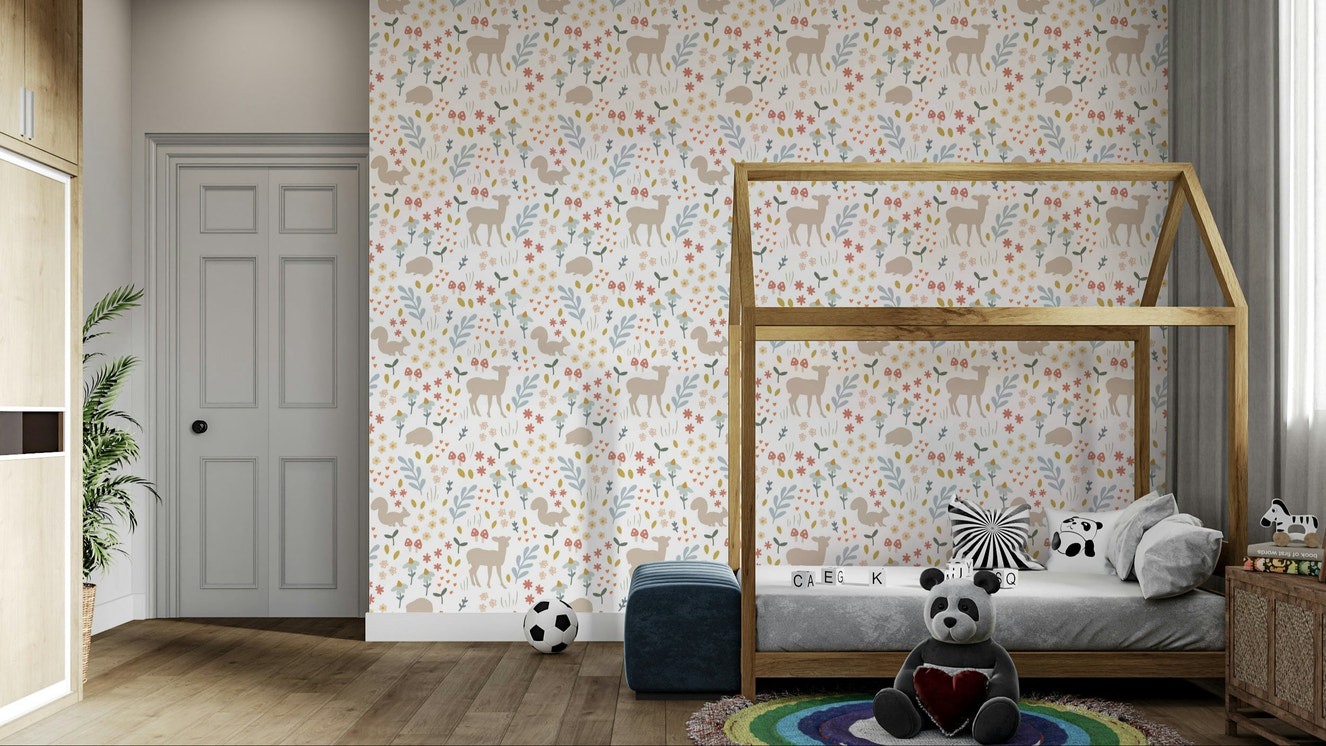 Mushrooms and forest leaves sketch

