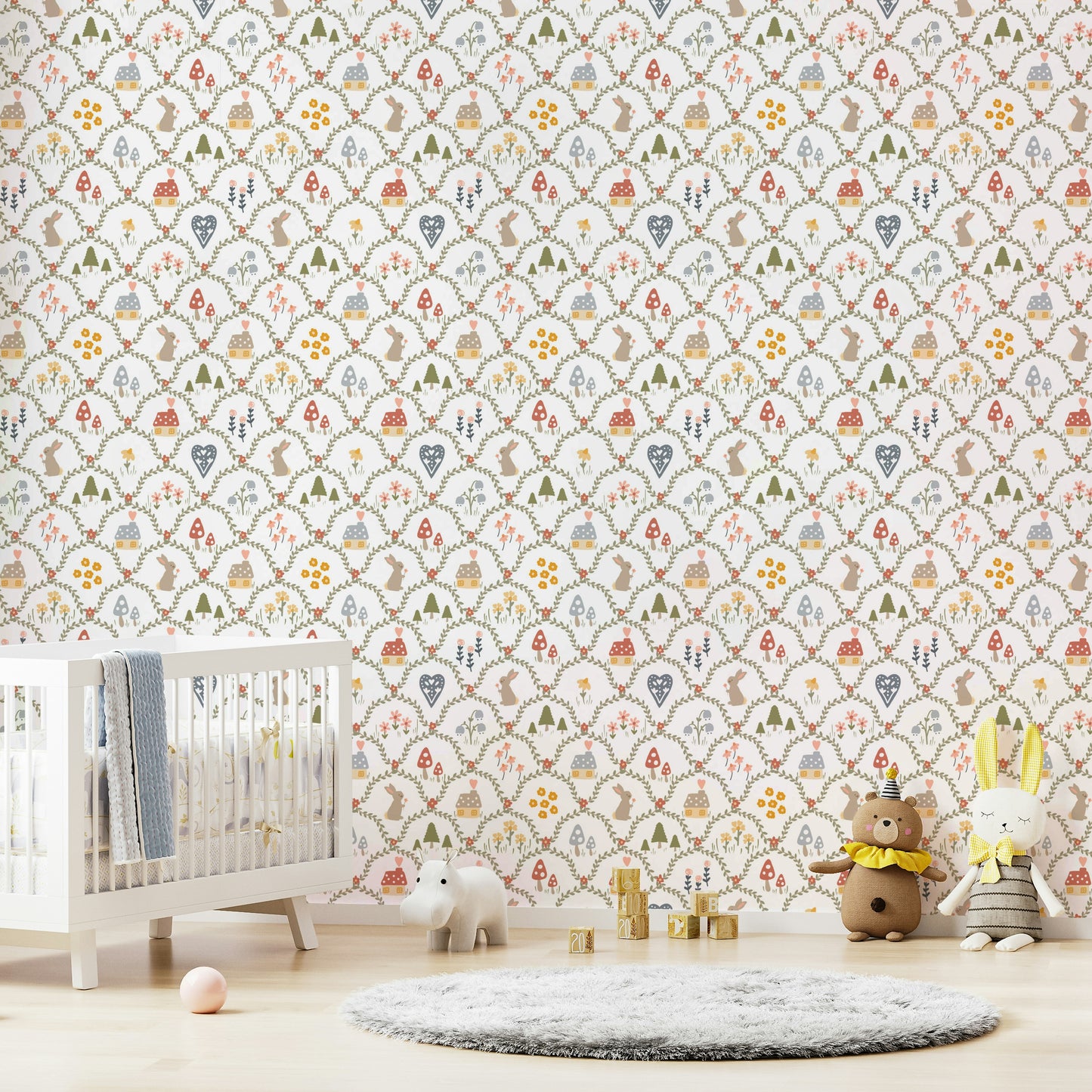 Enchanted garden seamless print

