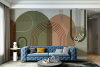 Layered arches in earthy tones

