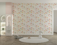 Red toadstools and floral artwork

