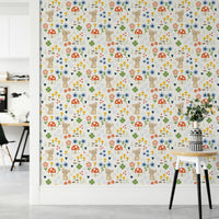 Garden critters wall covering

