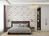 Dog and wildflower wall design

