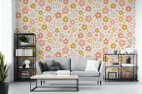 Bohemian flower mural design


