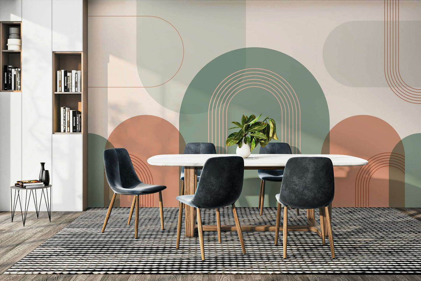 Abstract rainbow arch wallpaper

