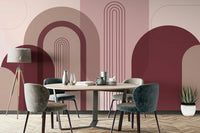 Soft tone modern wall arches

