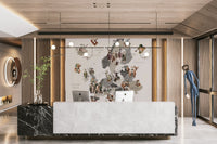 Suited bear and owl mural in Europe