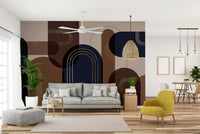 Rich tones geometric wall decor

