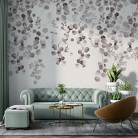 Watercolor leaves in neutral hues

