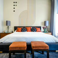 Soft toned stripe wall mural print

