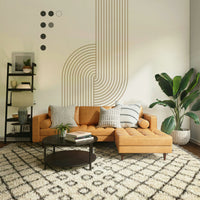 Curved stripe pattern wall mural

