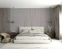 Thin arch lines modern wall mural

