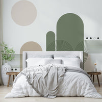 Mid-century modern curved wall art

