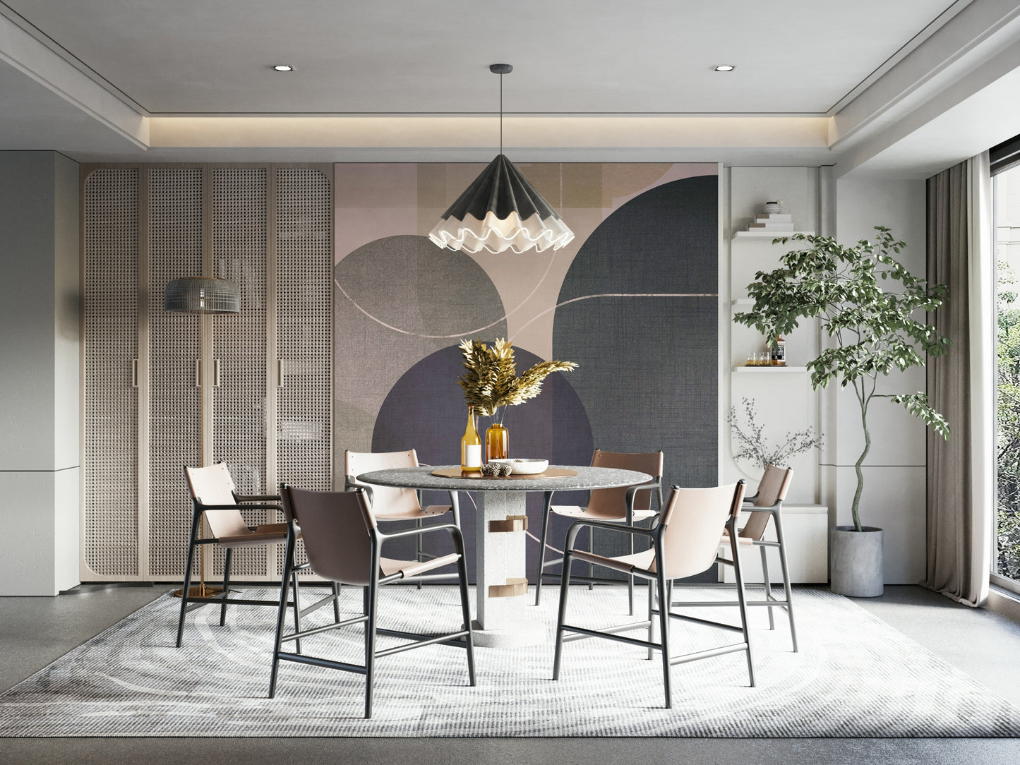 Bedroom decorated with Modern Mid Century Linen 3

