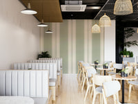 Thin lined sage green wall mural

