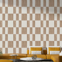 Modern taupe texture stripe wallpaper

