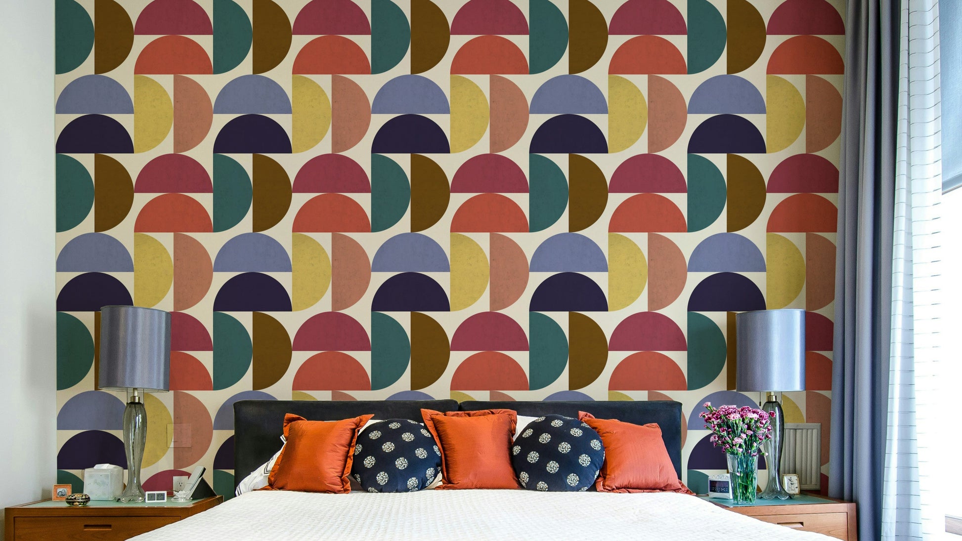 Multicolor geometric shape wallpaper


