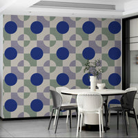 Contemporary color block wall mural

