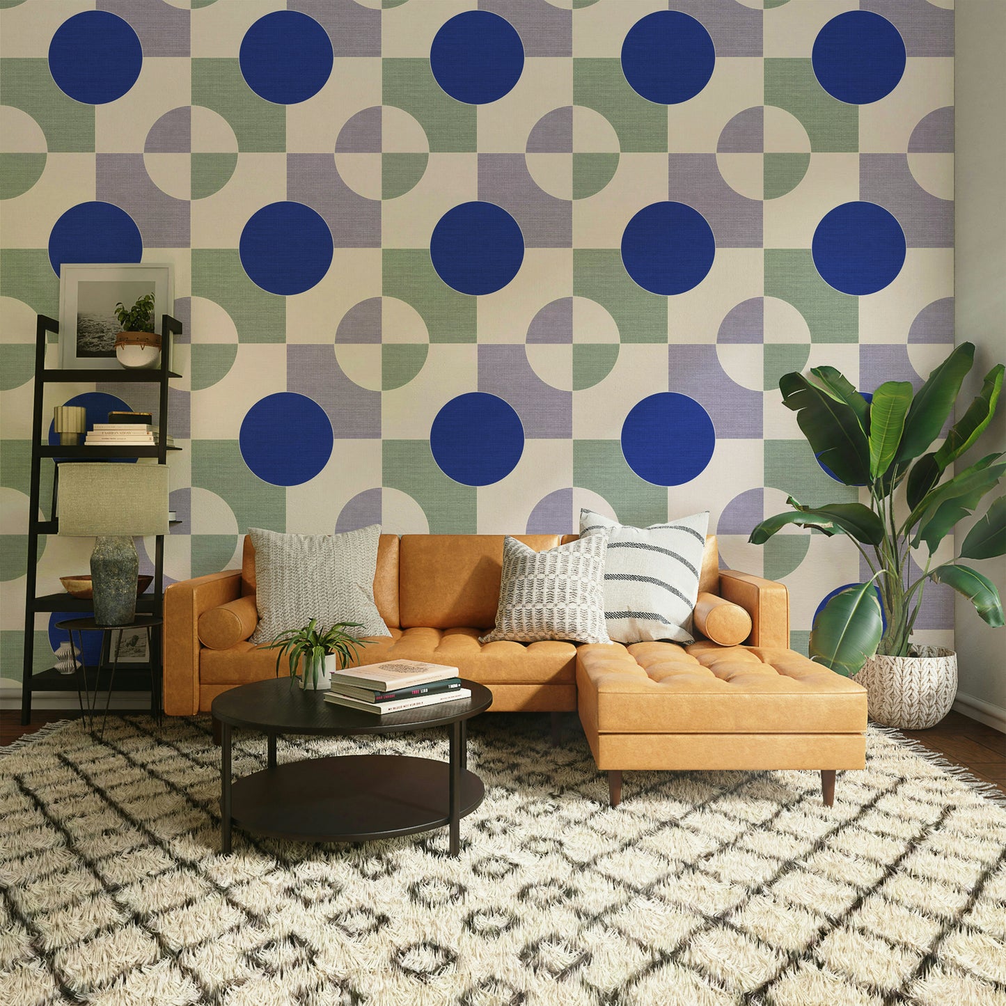 Mixed pastel and deep blue pattern

