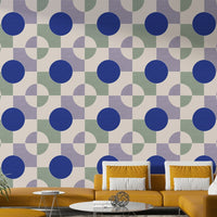 Textured round shapes on soft canvas

