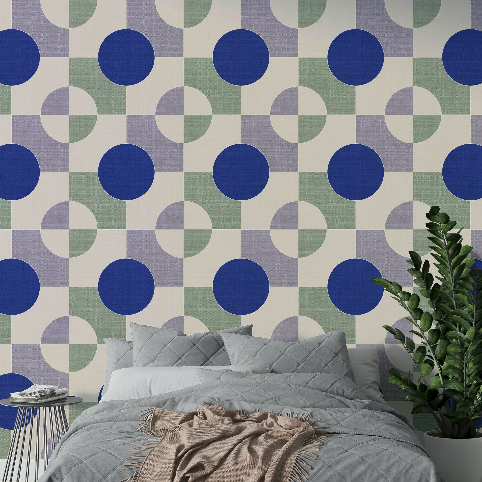 Geometric canvas-inspired wallpaper

