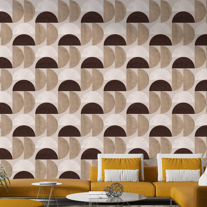 Mid-century semicircle wall design

