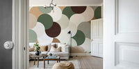 Soft textured geometric wallpaper

