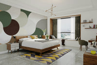 Geometric overlapping circles art

