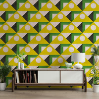 Circle and triangle wall mural

