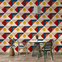 Neutral shape mural wallpaper


