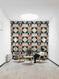 Modern geometric tile wallpaper


