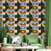 Abstract earthy geometric shapes for home decor

