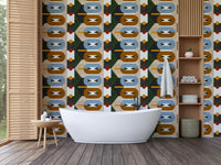Modern earthy geometric design for wall decor

